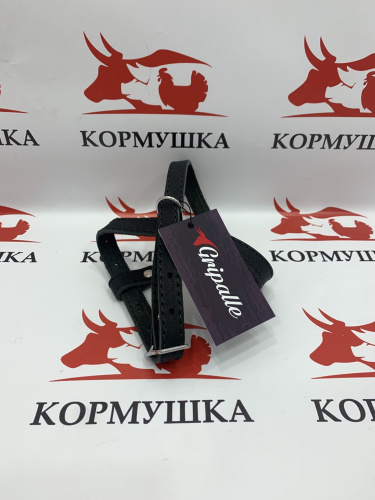 Шлейка GRIPALLE кожаная "Восьмерка" 17-(30-40)S, цвет черный 1шт**