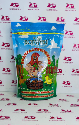 Премикс "БОГАТЕЙ" для сельхоз птицы водорастворимый (300гр/уп) 1шт.