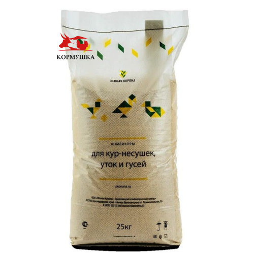 Южная Корона Утка Рост Пк-22(гранула)(4 - 8 недель) (25 кг./м.) 1кг.