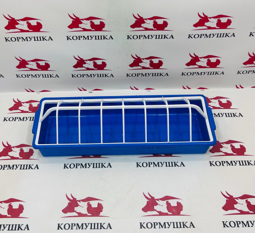 Кормушка прямоугольная для птицы (на 16 голов синяя) 1шт.