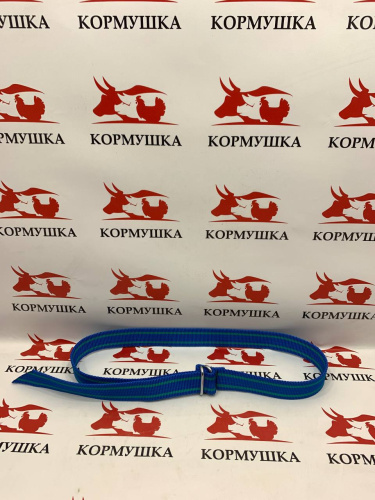 Ошейник для КРС плотная лента сине-зеленый 40х1450 мм на кольцевой пряжке 1шт**