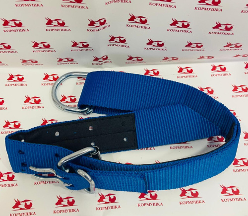 Ошейник для КРС синий ЕВРО 50*1400 мм, с D-образным кольцом 1 шт.