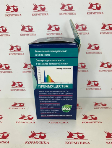 Uniel лампа св/д димм. для птиц (бройлеров) Е27 9W (900lm)60х110 1шт.**