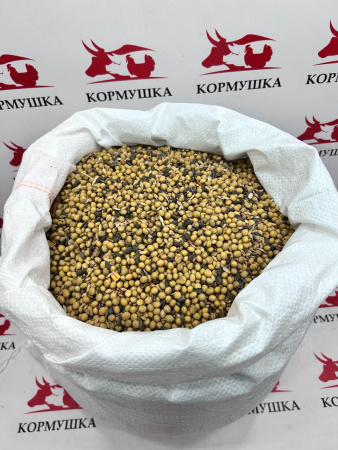 Соя кормовая 2 сорт с примесью семечки и др.зерновых (30кг/м) 1кг