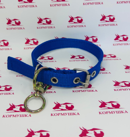 Ошейник брезентовый 20 х 480 мм двойной с вертлюгом, цветные, XQ-001, 1 шт.